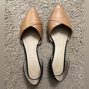 Chinese Laundry | Tan & Black Pointed Flats | 9